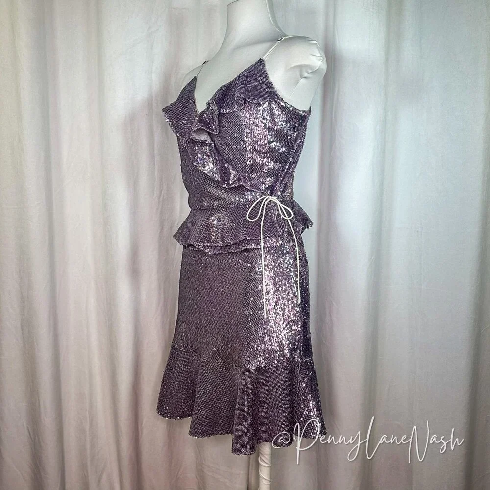 Rebecca Minkoff Sequined  Ruffled Tank & Skirt Set - Picture 2 of 15